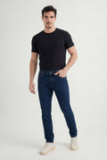Calça Jeans Rock Masculina Acostamento Jeans Escuro