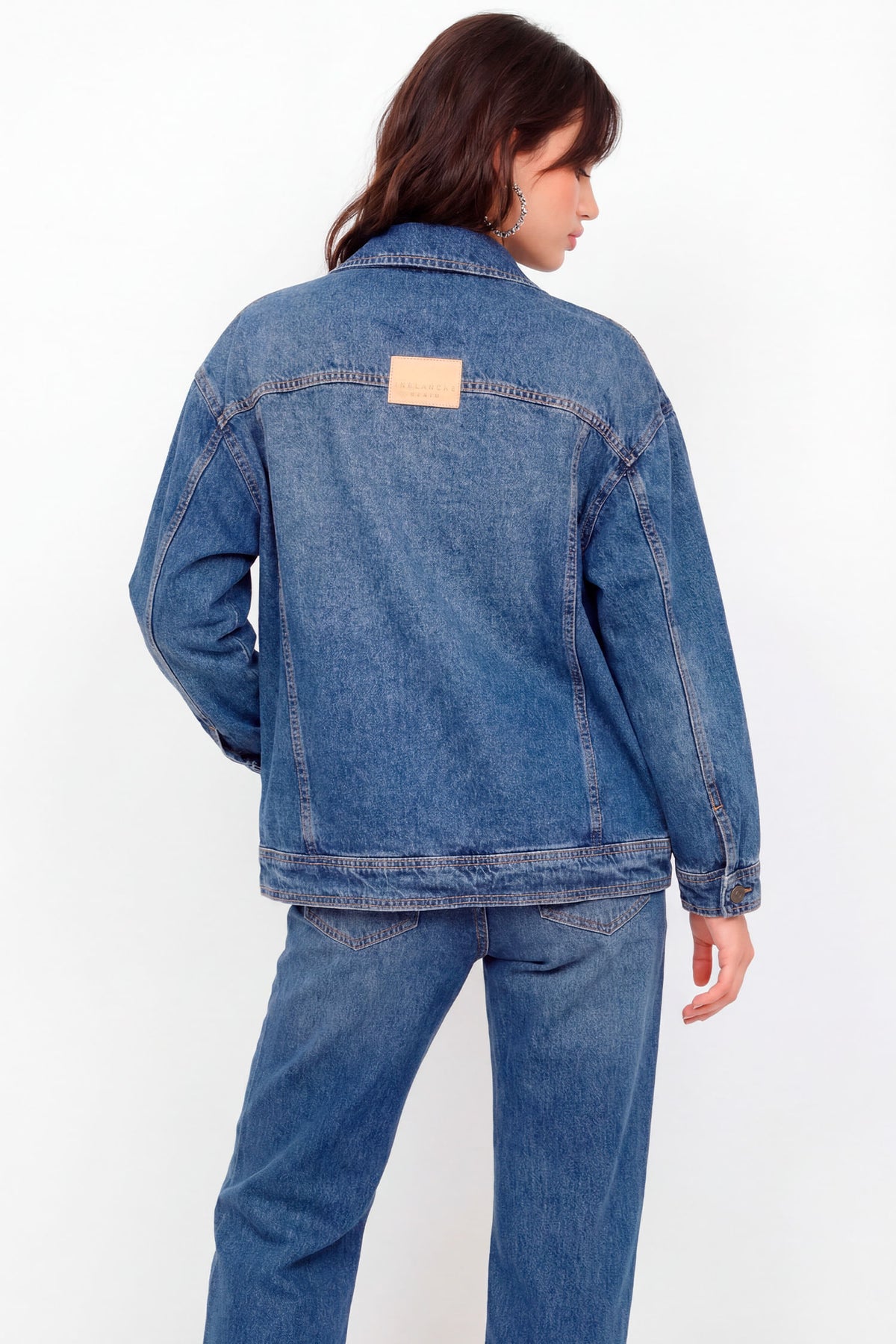 Jaqueta Jeans com Ilhós Feminino Inblanche Jeans Intermediario