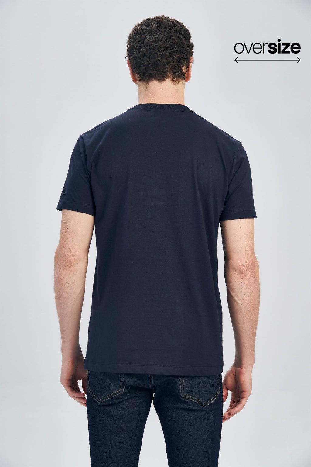 Camiseta Patch Lettering Masculina Oversize Acostamento Marinho