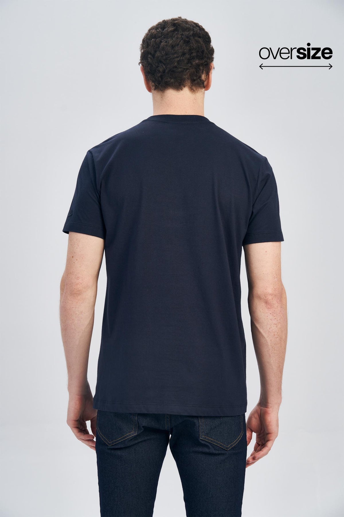 Camiseta Patch Lettering Masculina Oversize Acostamento Marinho