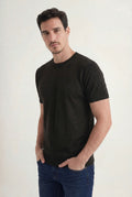 Camiseta Tricot Básica Masculina Acostamento Preto