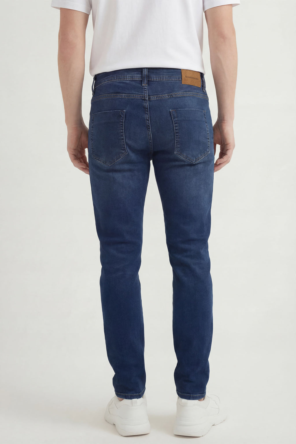 Calça Jeans Skinny Tech Masculina Acostamento Jeans Escuro