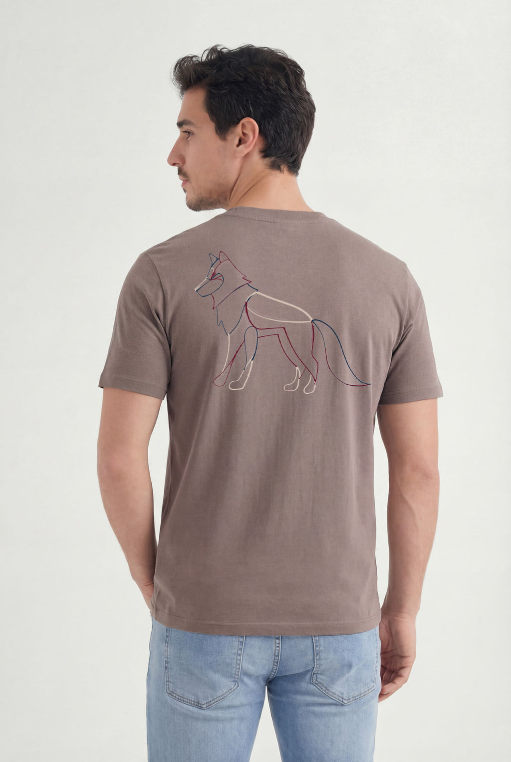 Camiseta Estampada Masculina Acostamento Capuccino