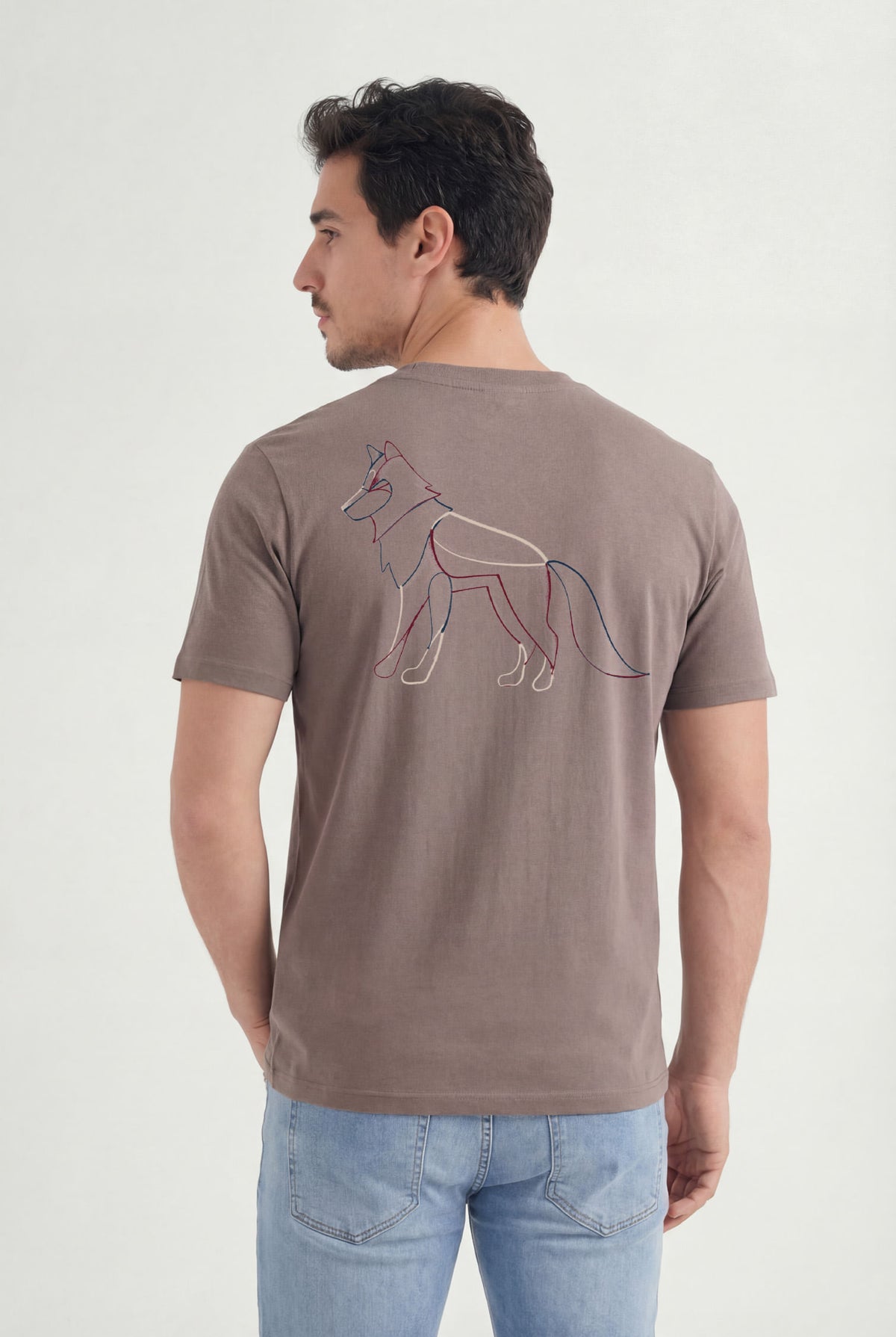 Camiseta Estampada Masculina Acostamento Capuccino
