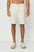 Bermuda Linho com Bolso Faca Masculino Acostamento Natural