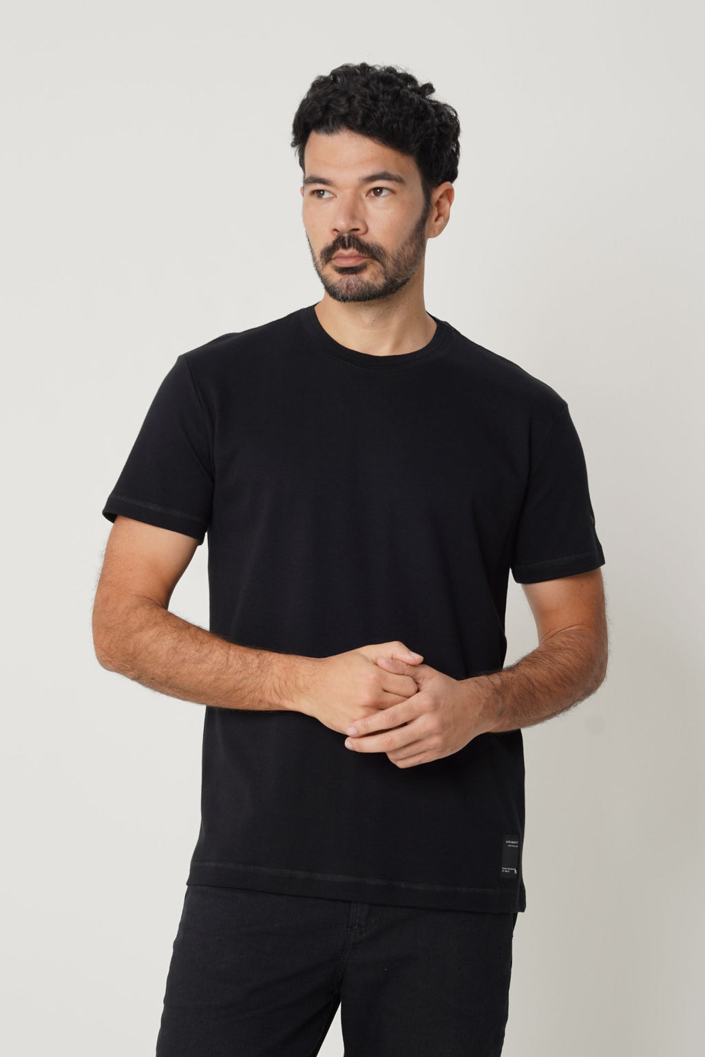 Camiseta Casual Basic Masculina Acostamento Preto