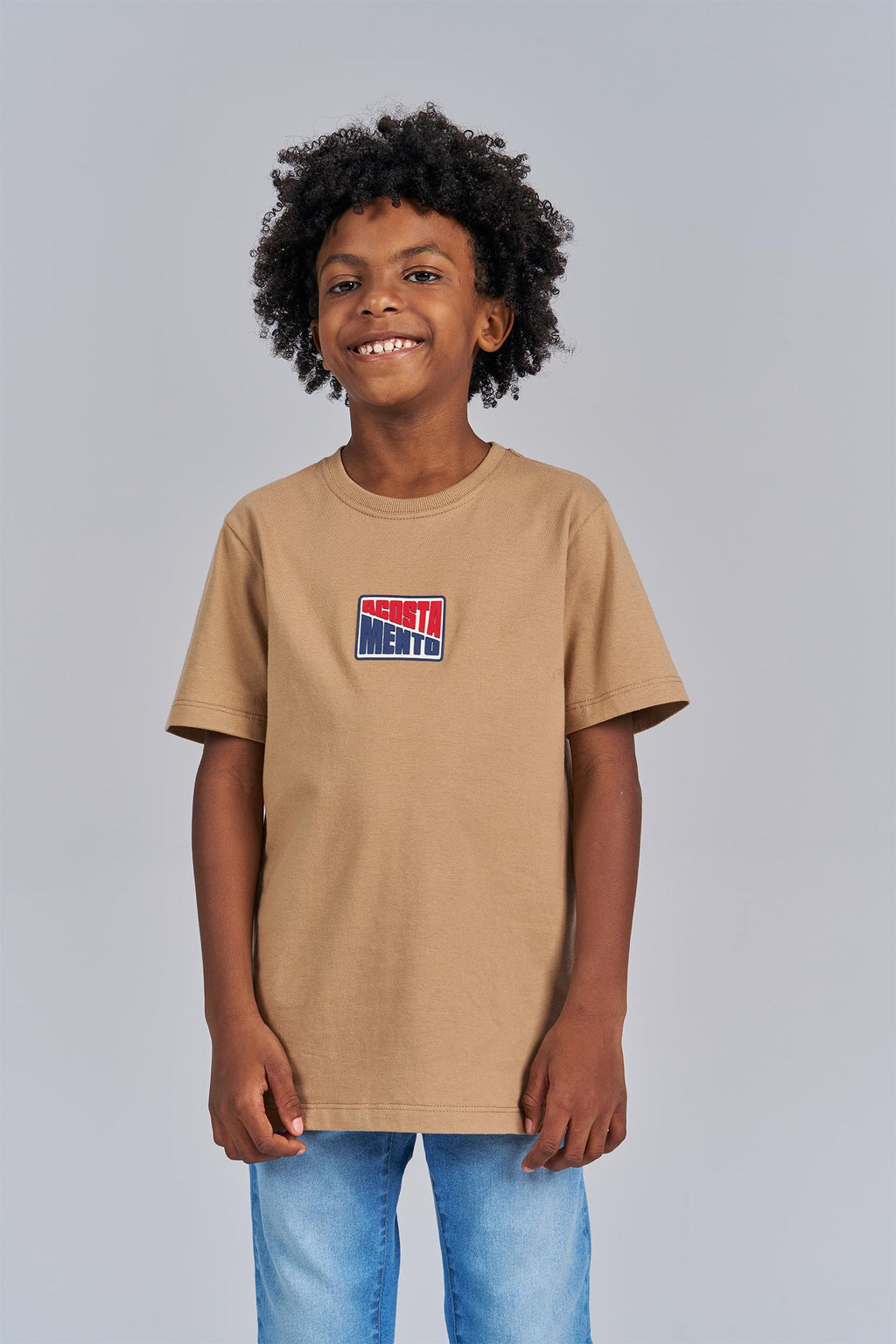 Camiseta Touch Menino Acostamento Next Bege Caqui