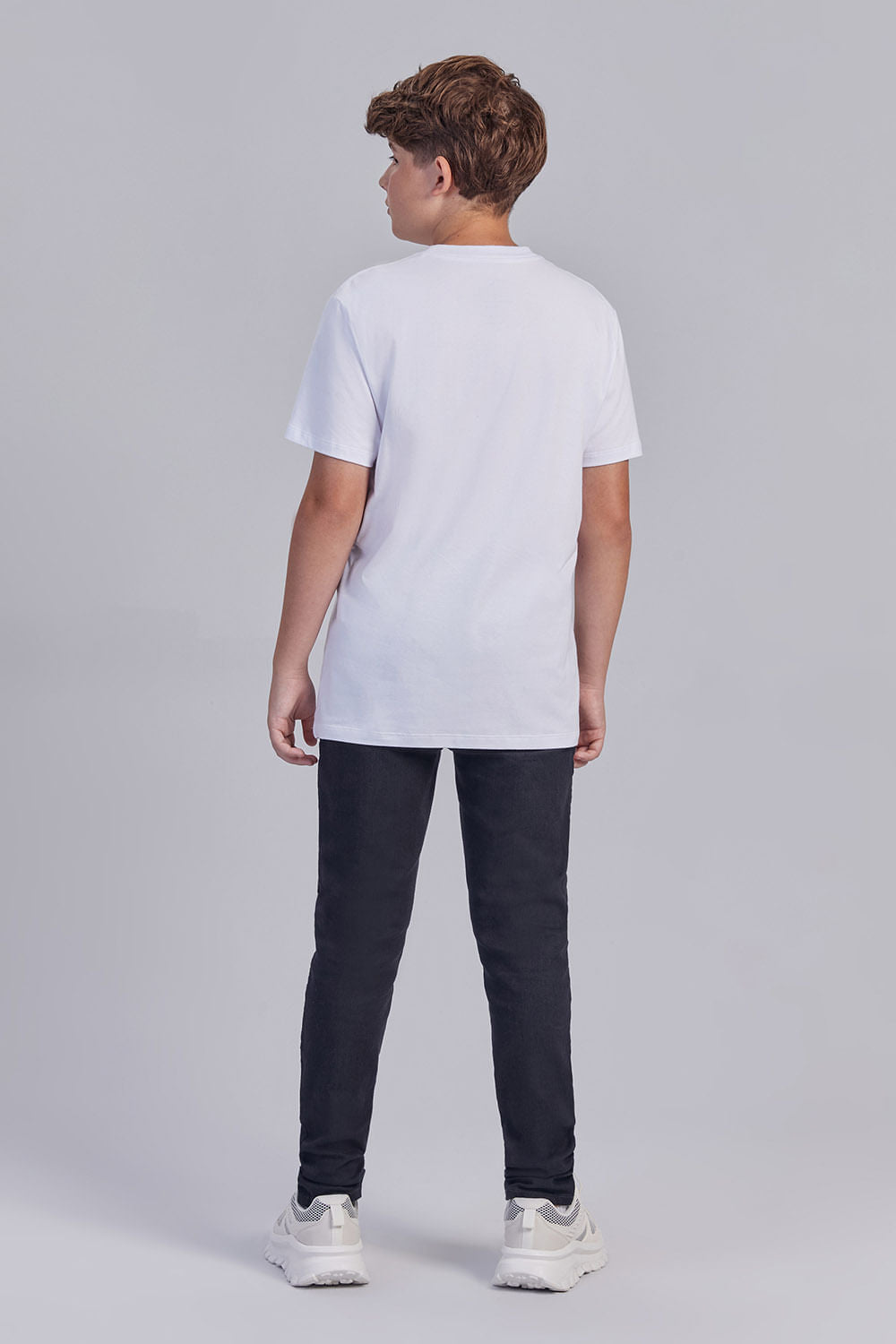 Camiseta Letter Lateral Menino Acostamento Next Branco