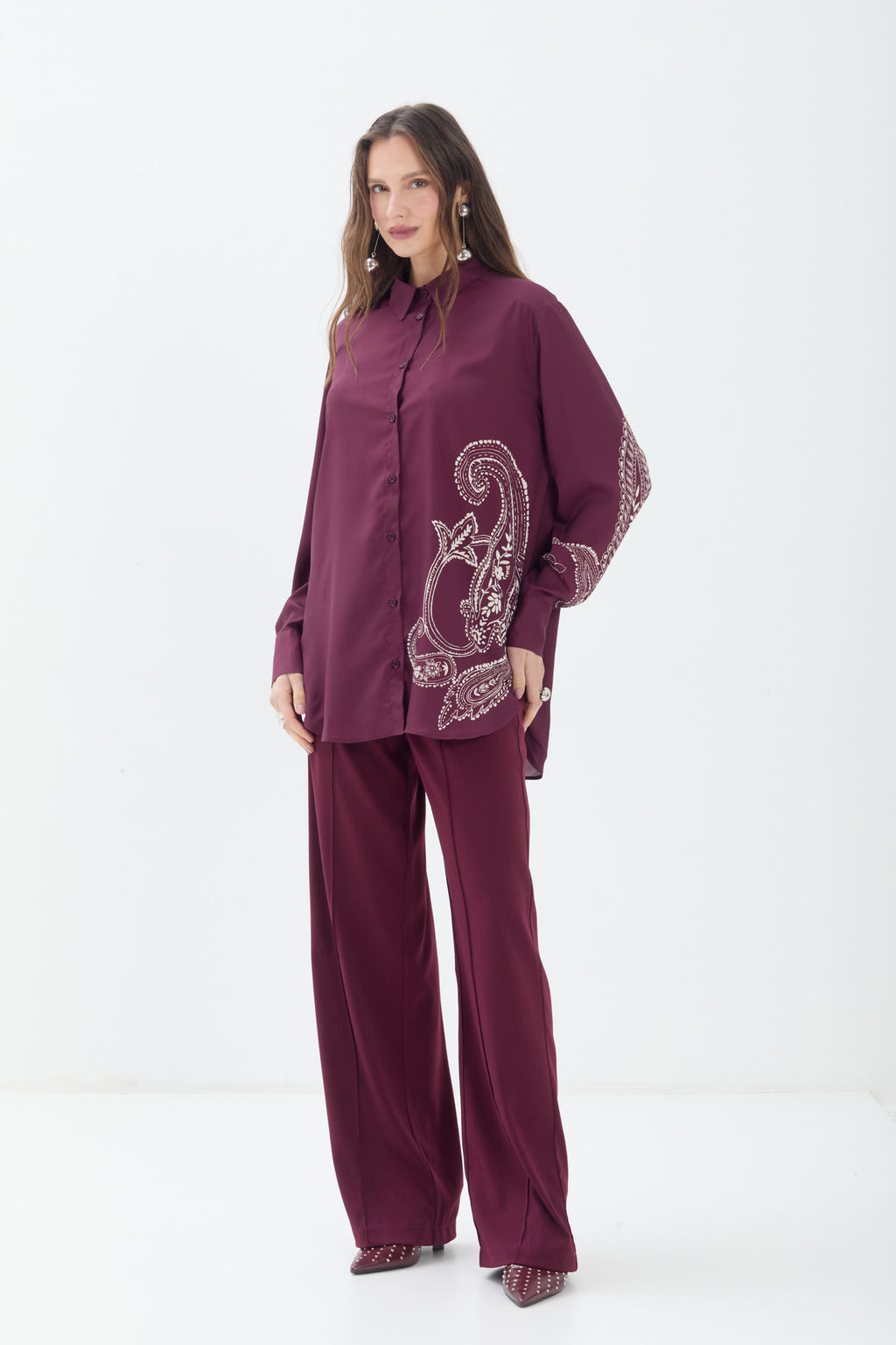 Camisa Com Estampa Elegante ACT Feminina Deep Mirage