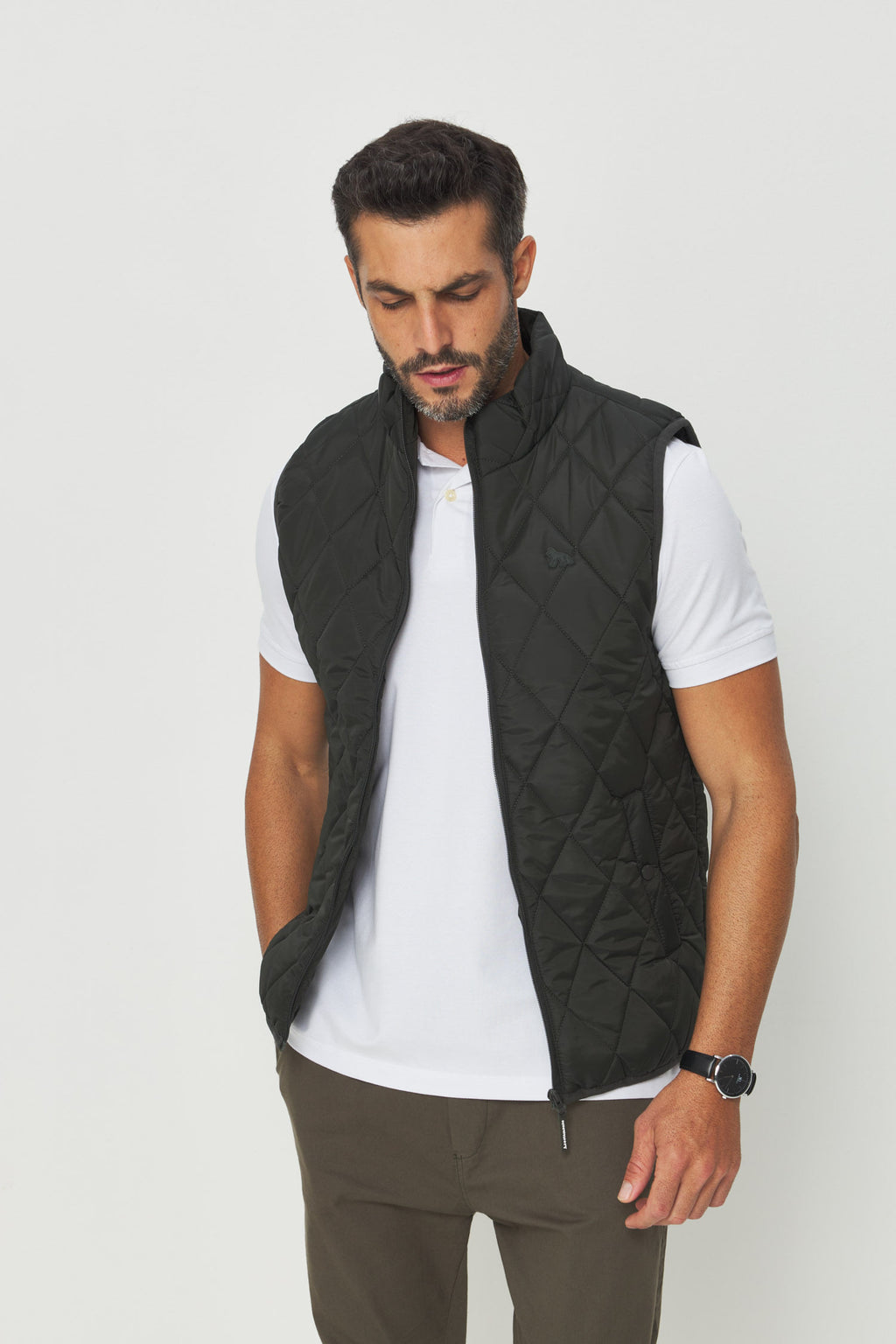 Colete Básico Metalassê Masculino Acostamento Verde Musgo