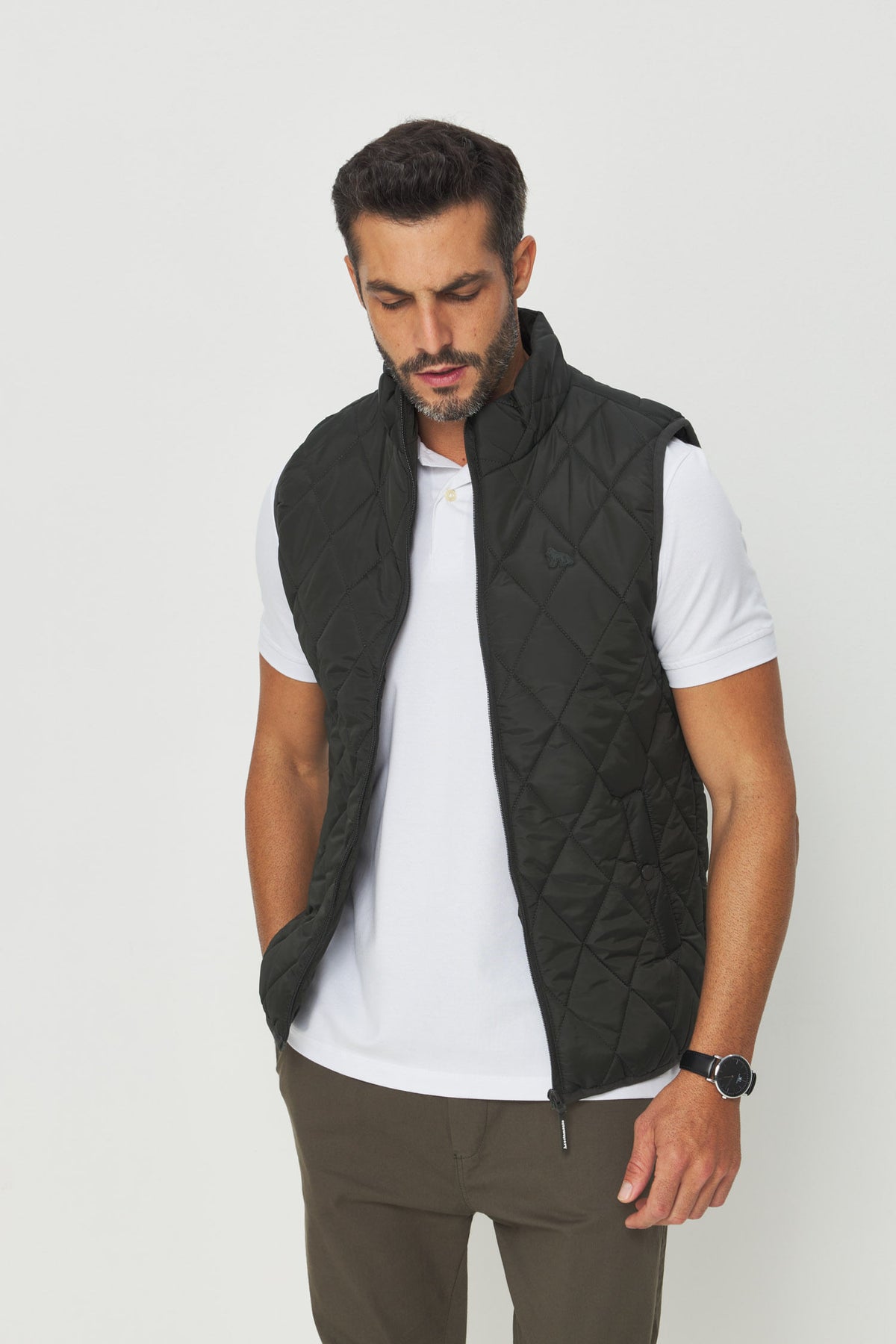 Colete Básico Metalassê Masculino Acostamento Verde Musgo