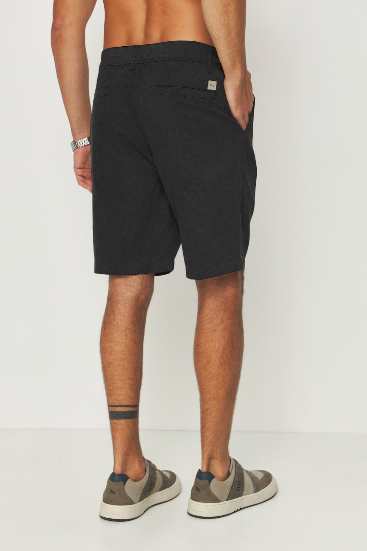 Bermuda Cotton Moderna Masculina Acostamento Preto