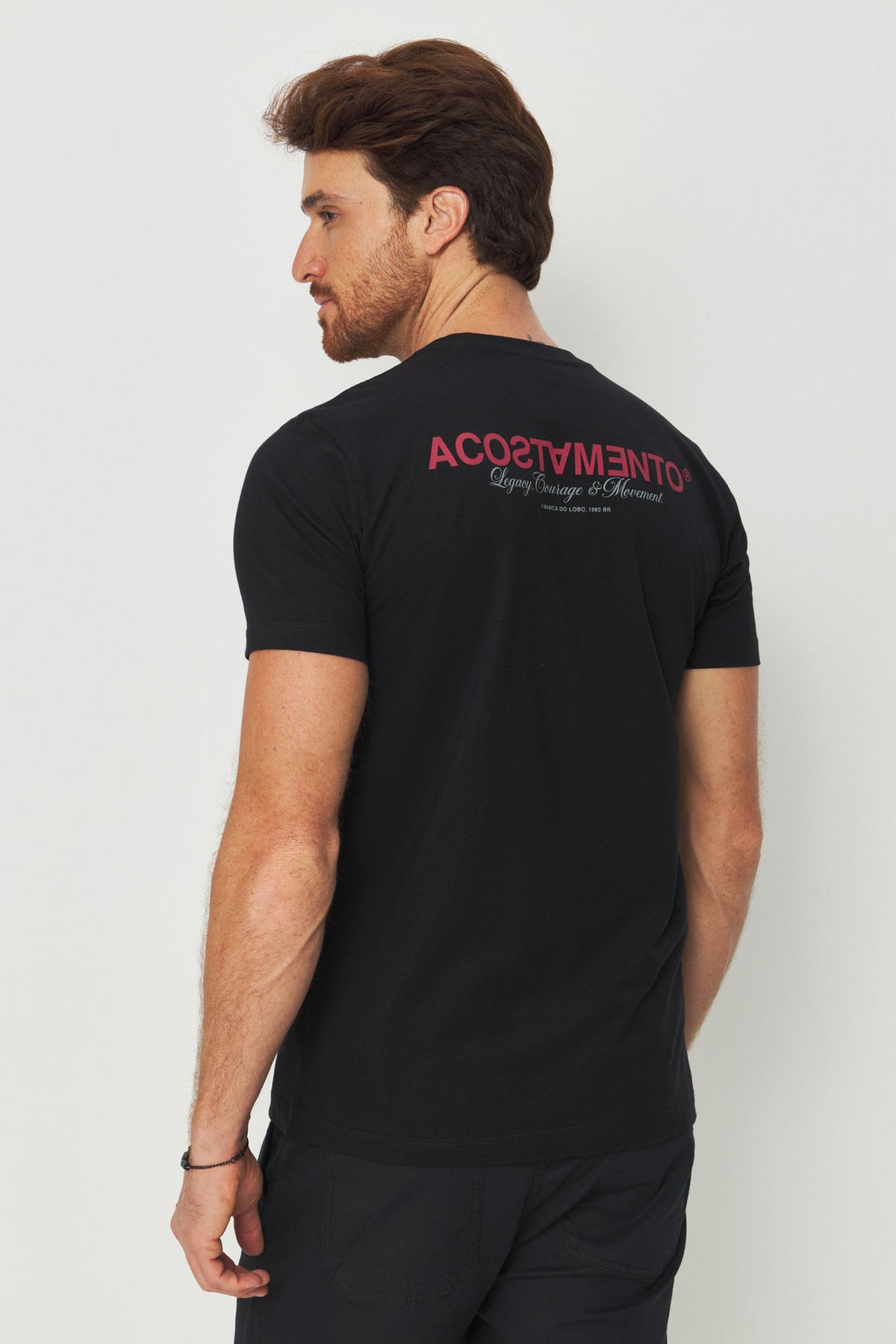 Camiseta Estampa DNA Masculino Acostamento Preto