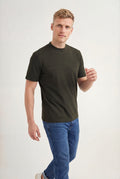 Camiseta Estampa Silk Masculina Acostamento Verde Folhagem