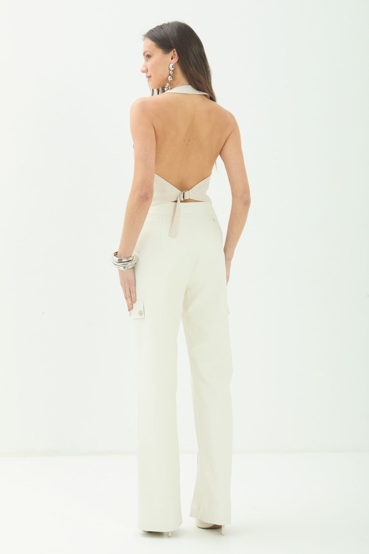 Calça PU Moderna ACT Feminino Off White