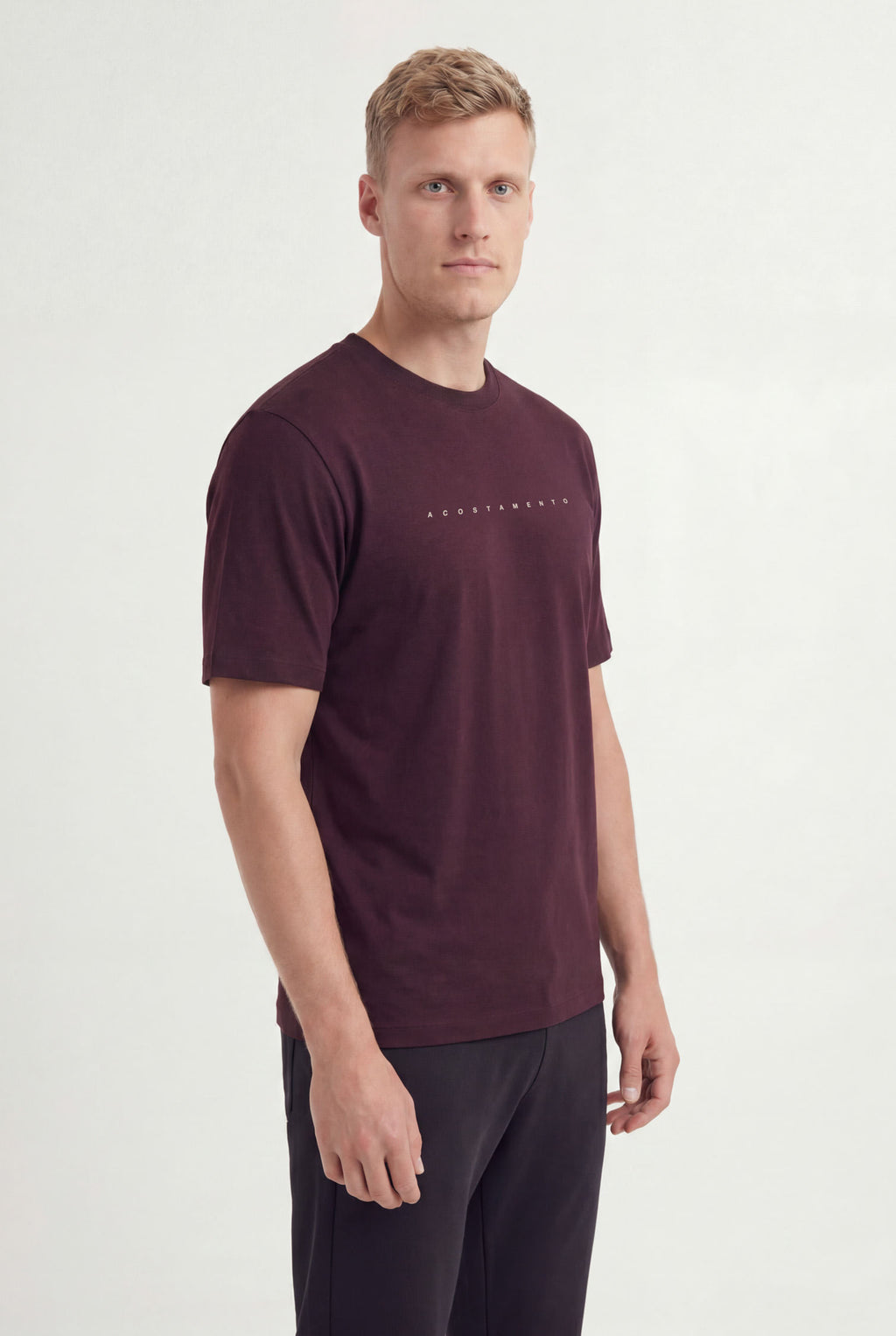 Camiseta Minimalista Masculina Acostamento Vinho Syrah