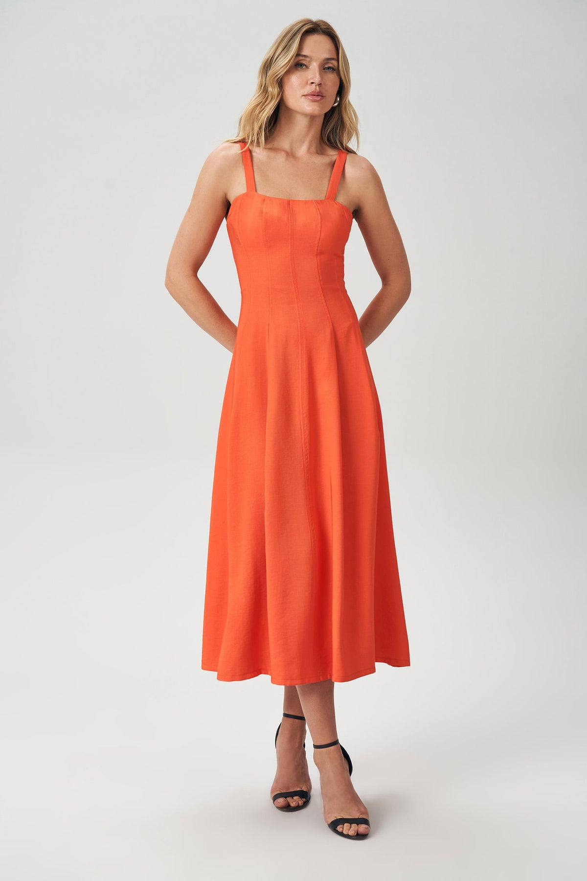 Vestido Maxi Romantic Feminino Acostamento Areia
