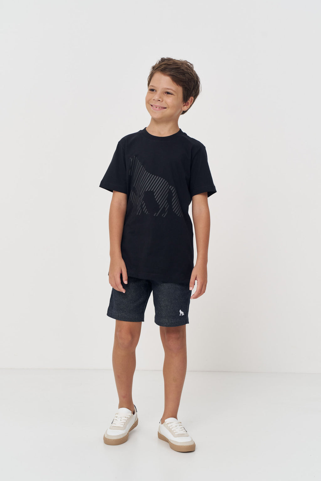 Camiseta Alpha Menino Acostamento Next Preto