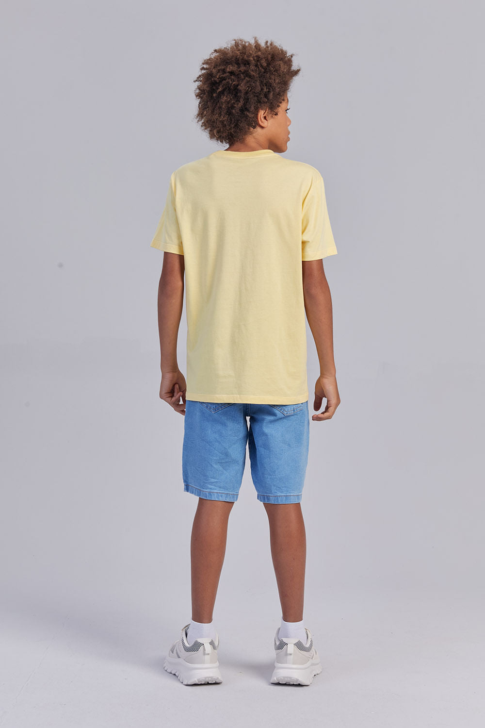 Camiseta The Wolf Menino Acostamento Next Amarelo Solar