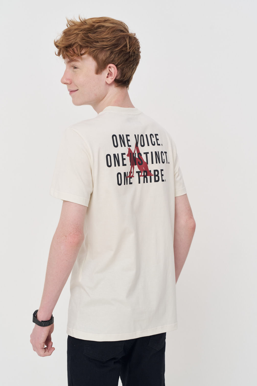 Camiseta Estampada Menino Acostamento Next Off White Marfim