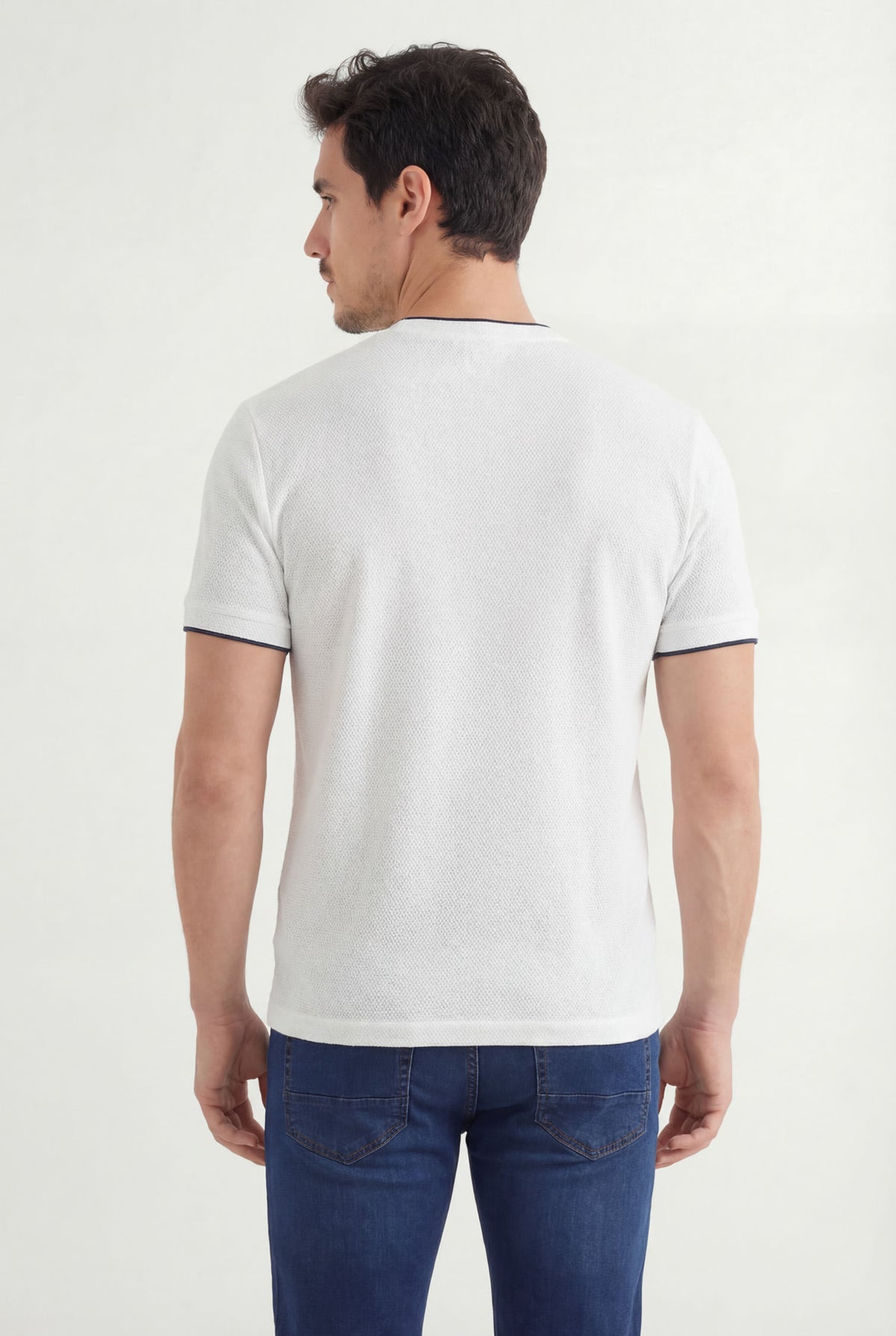 Camiseta Texturizada Masculina Acostamento Branco