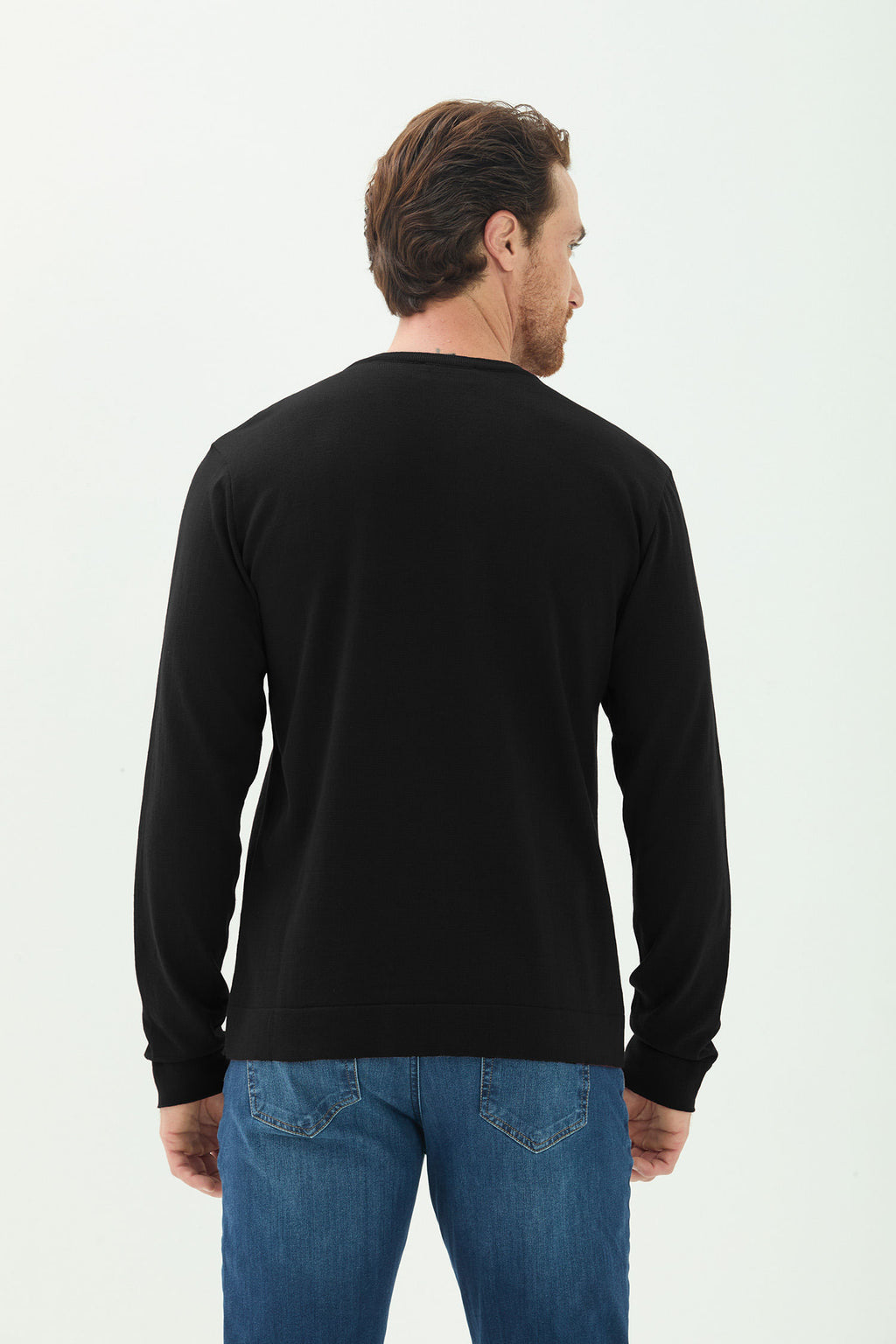 Suéter Básico Gola V Masculino Acostamento Preto