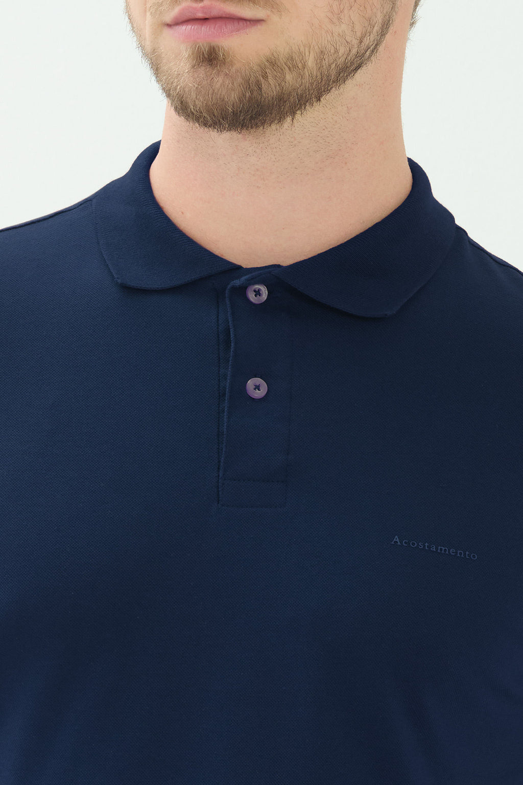 Polo Básica Masculina Acostamento Marinho