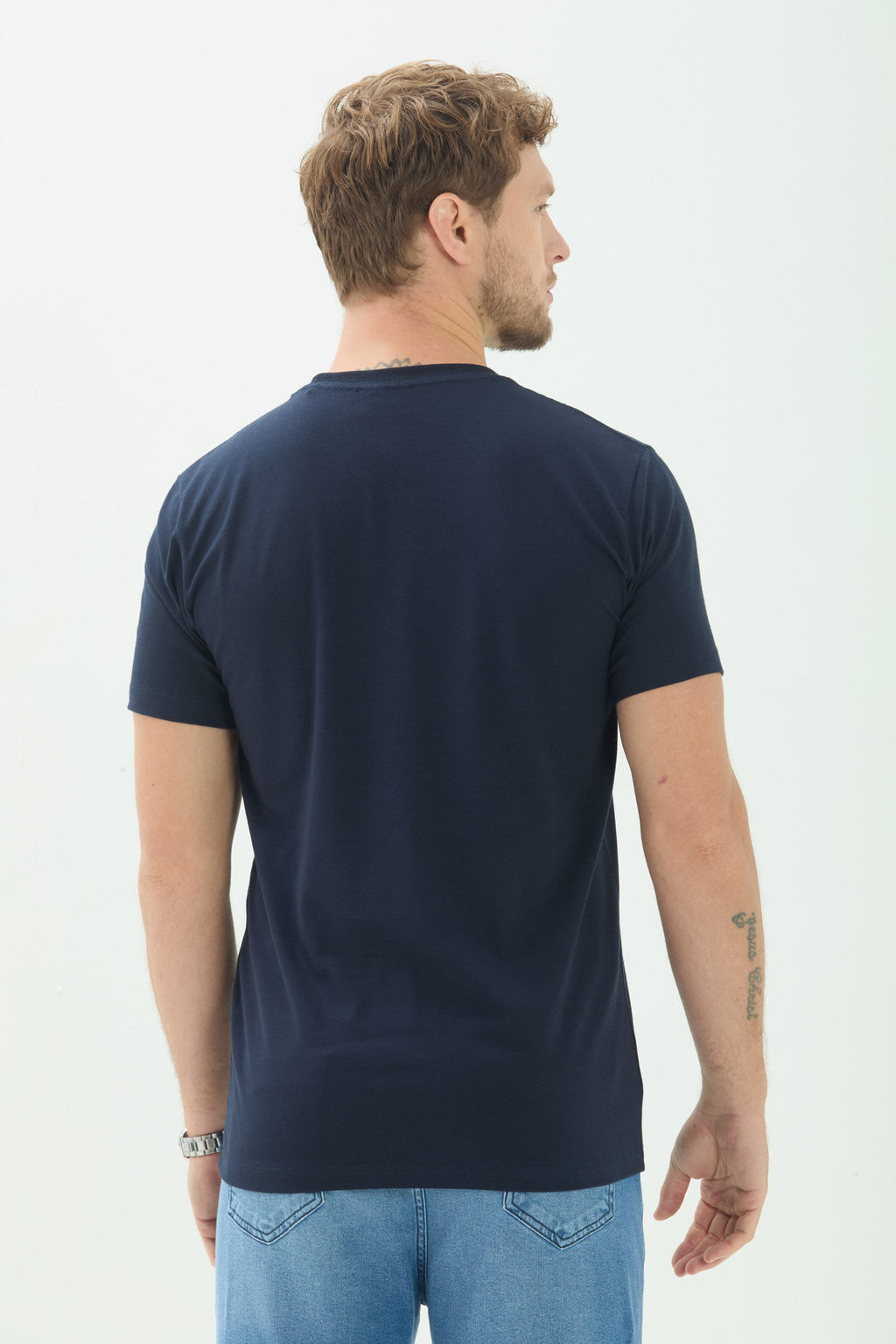 Camiseta Lobo Frontal Masculina Acostamento Marinho