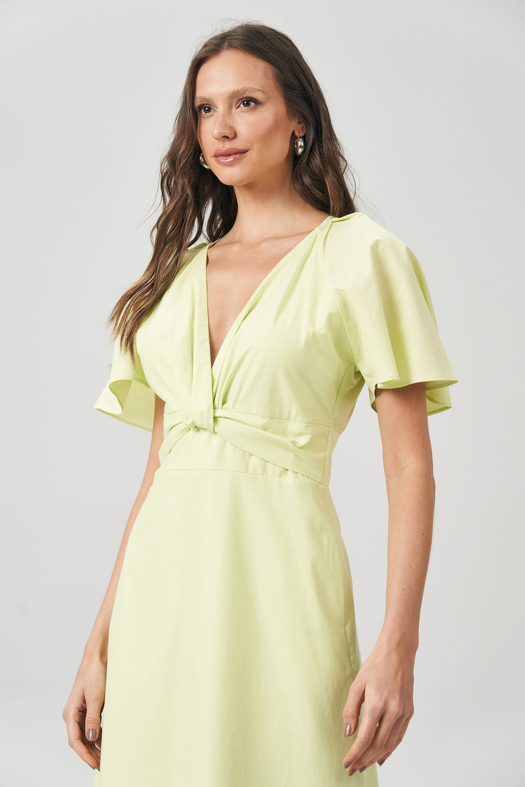 Vestido Manga Evasê Feminino Acostamento Citrino