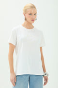 T-shirt Básica Moderna ACT Feminina Off White