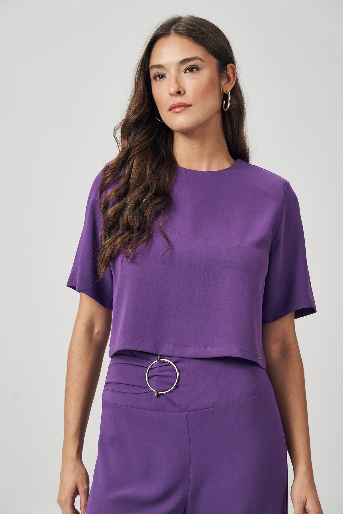 Blusa Box Feminina Acostamento Purple