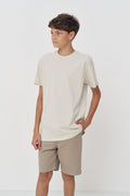 Camiseta Essencial Menino Acostamento Next Cinza Gelo