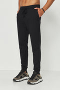 Calça Moletom Com Punho Masculino Acostamento Preto