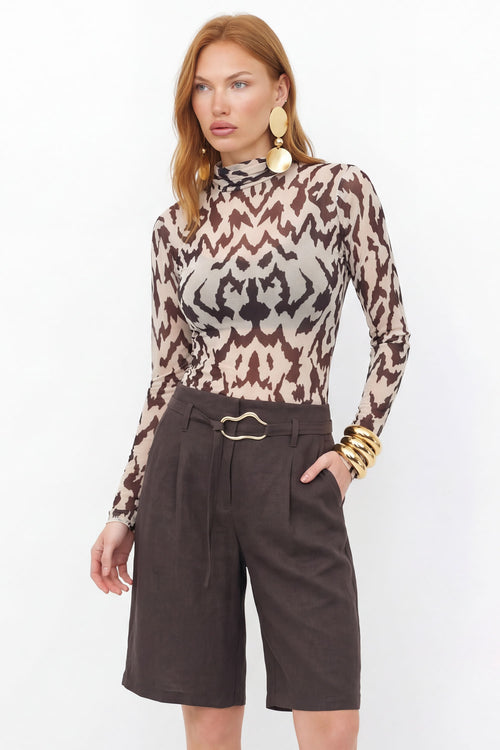 Blusa Manga Longa Em Tule ACT Feminina Savanna