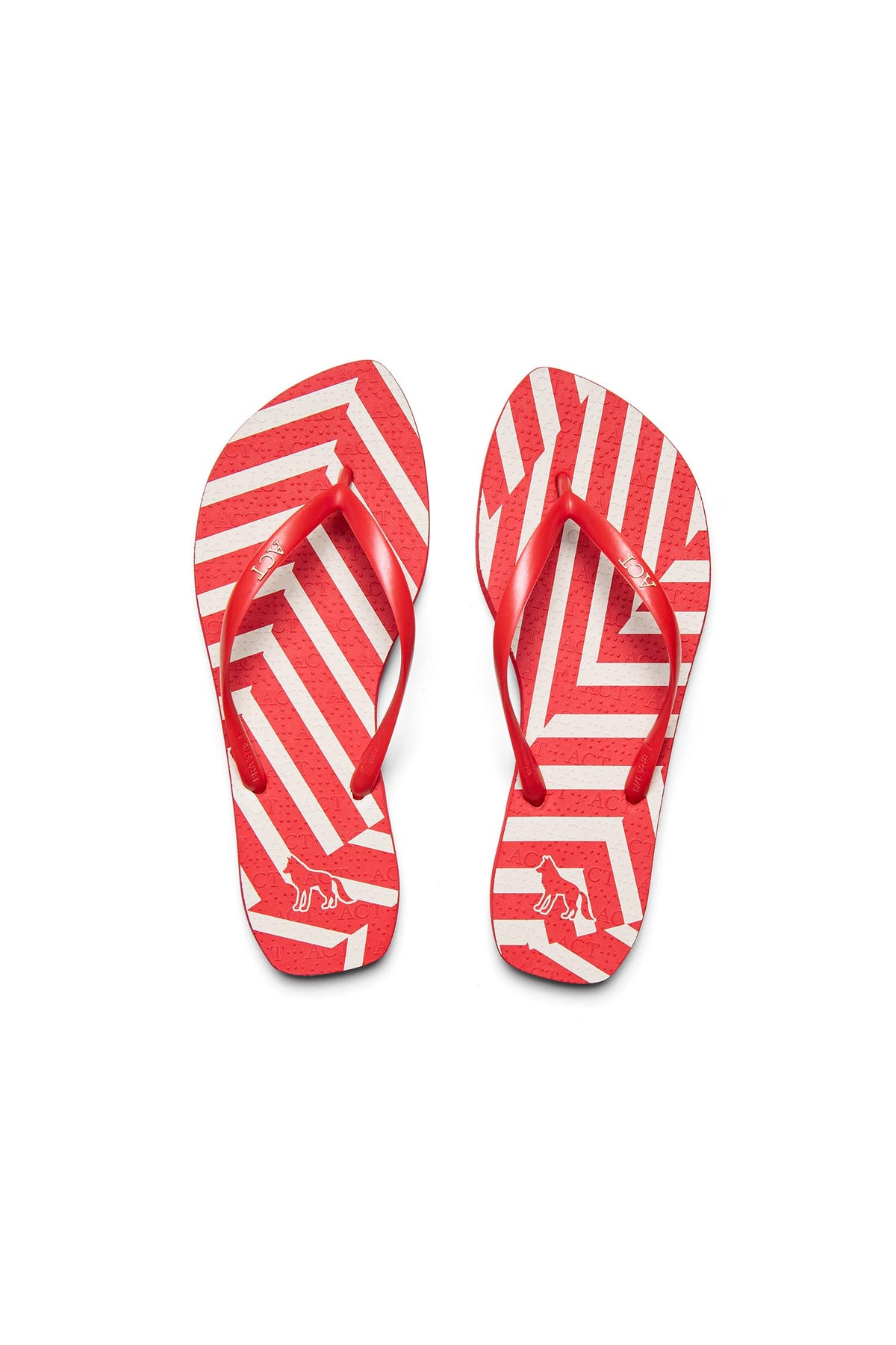 Chinelo Geométrico Folha ACT Feminino Red Velvet