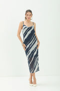 Vestido Midi Estampado ACT Feminino Royal Stripes