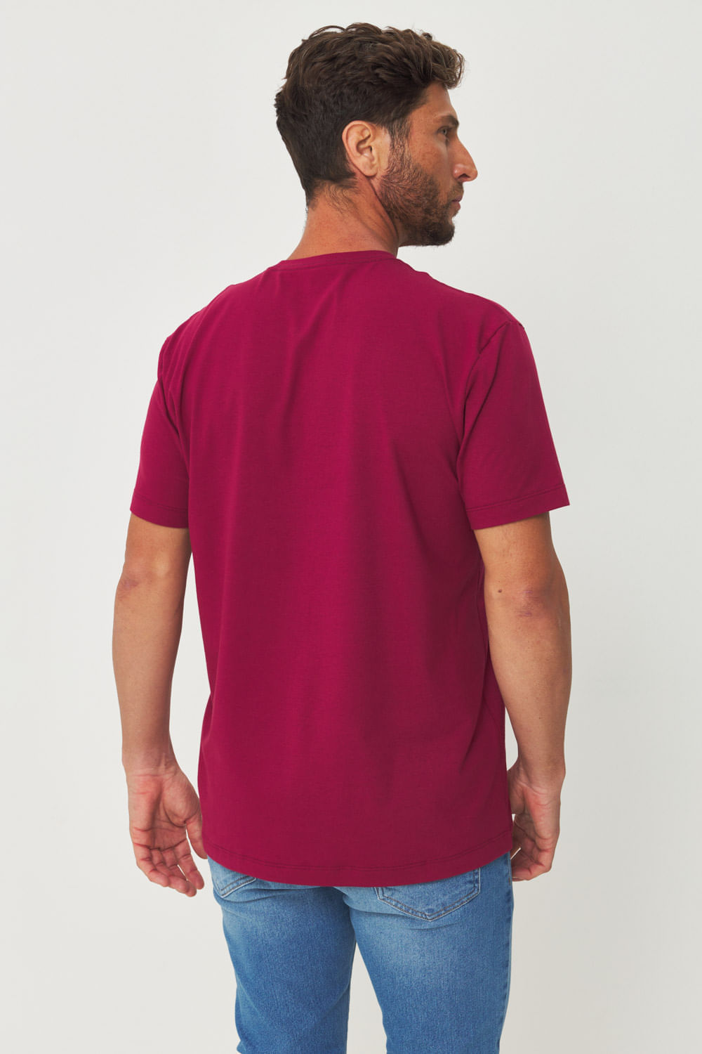 Camiseta Basic Clean Masculina Acostamento Bordo Sangria