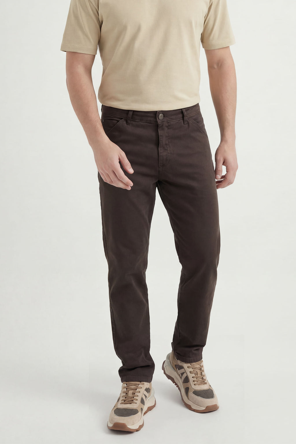 Calça Chino Regular Masculina Acostamento Capuccino