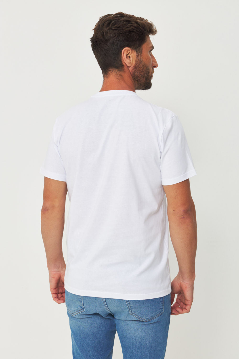 Camiseta Minimalista Masculina Acostamento Branco