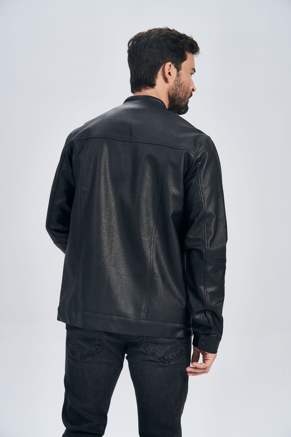Jaqueta Biker PU Masculina Acostamento Camurca
