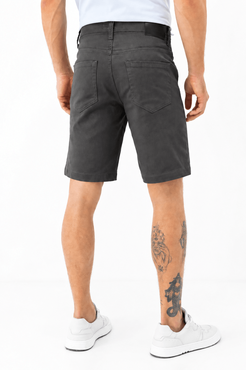 Bermuda Sarja Casual Masculina Acostamento Chumbo