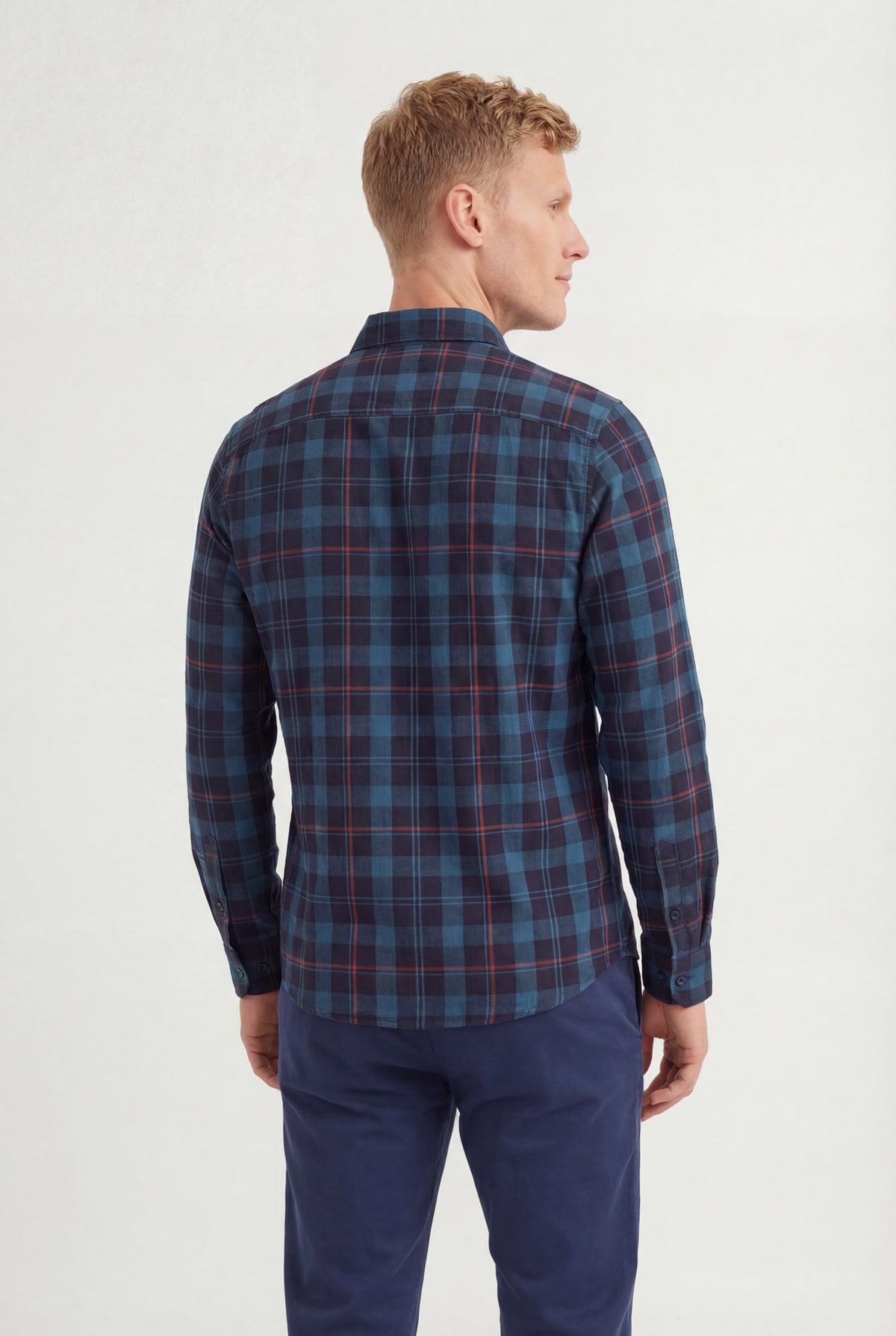 Camisa Slim Xadrez Masculina Acostamento Xadrez Preto C/ Verde