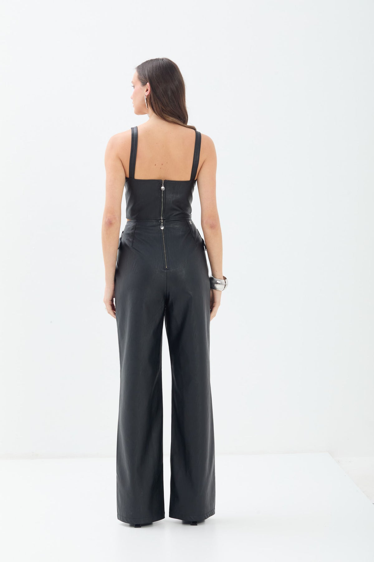 Calça PU Com Fivelas ACT Feminino Preto