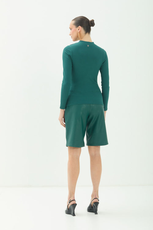 Blusa Manga Longa Com Recorte ACT Feminina Deep Forest