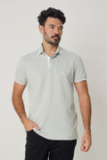 Polo Gola Contrastante Masculina Acostamento Verde Cidreira