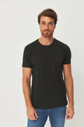 Camiseta Bordado Amplo Masculina Acostamento Verde Folhagem