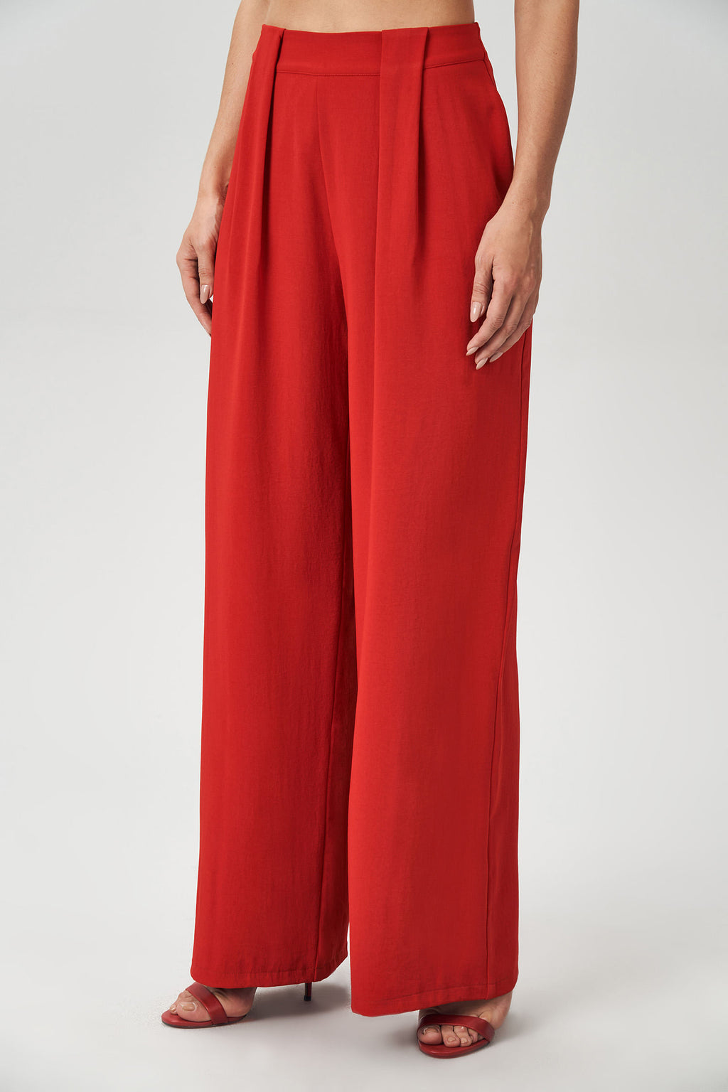 Calça Fluída Com Prega Feminina Acostamento Red Velvet