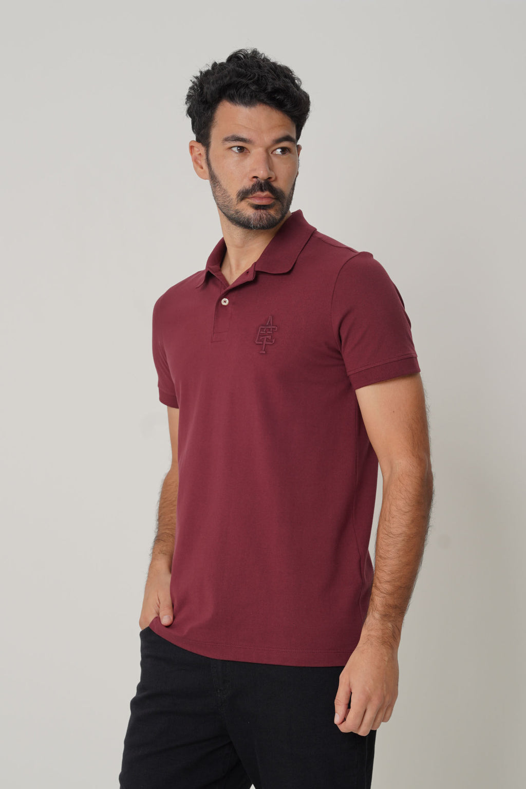 Polo Bordada Básica Masculina Acostamento Barca