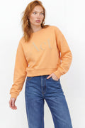 Blusão Moletom Com Logo ACT Feminino Spice Orange