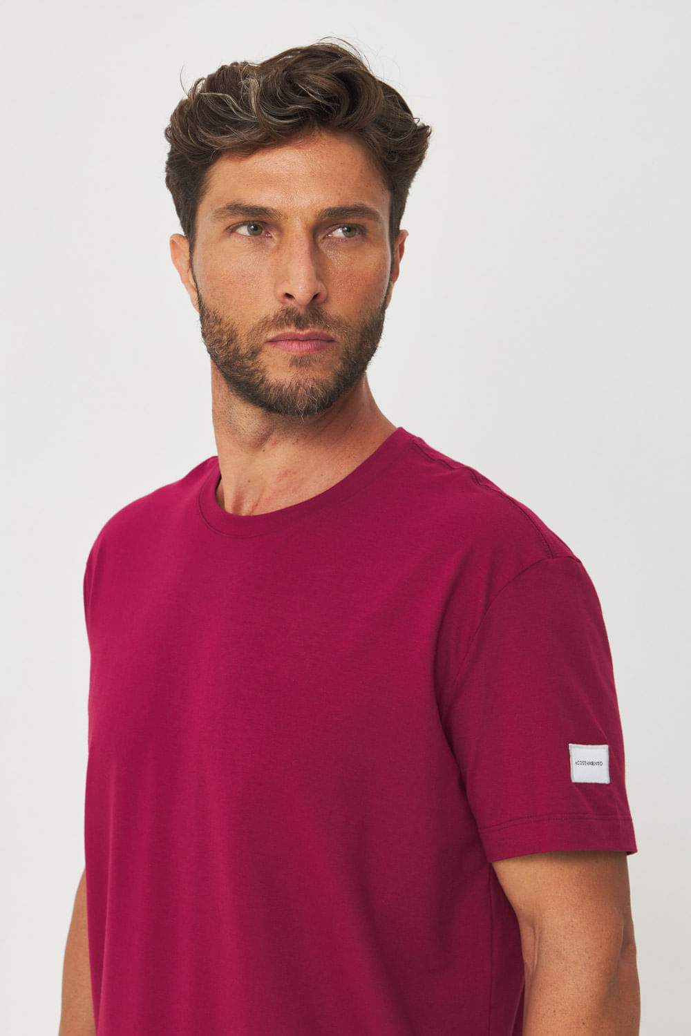 Camiseta Basic Clean Masculina Acostamento Bordo Sangria